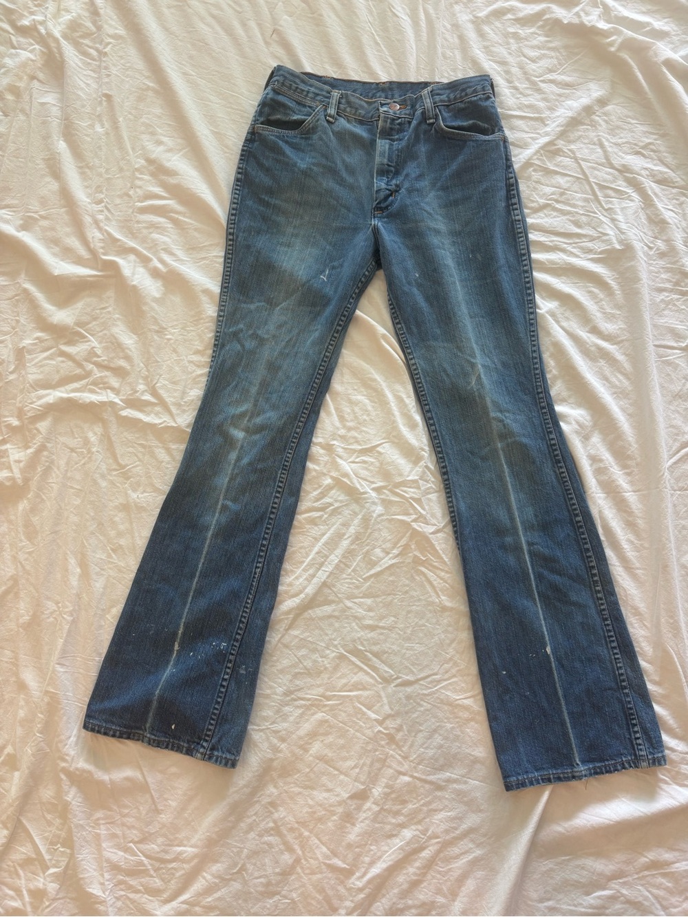 Vintage MAVERICK Bootcut Jeans — Made in USA — Distressed — Tagged 31x34